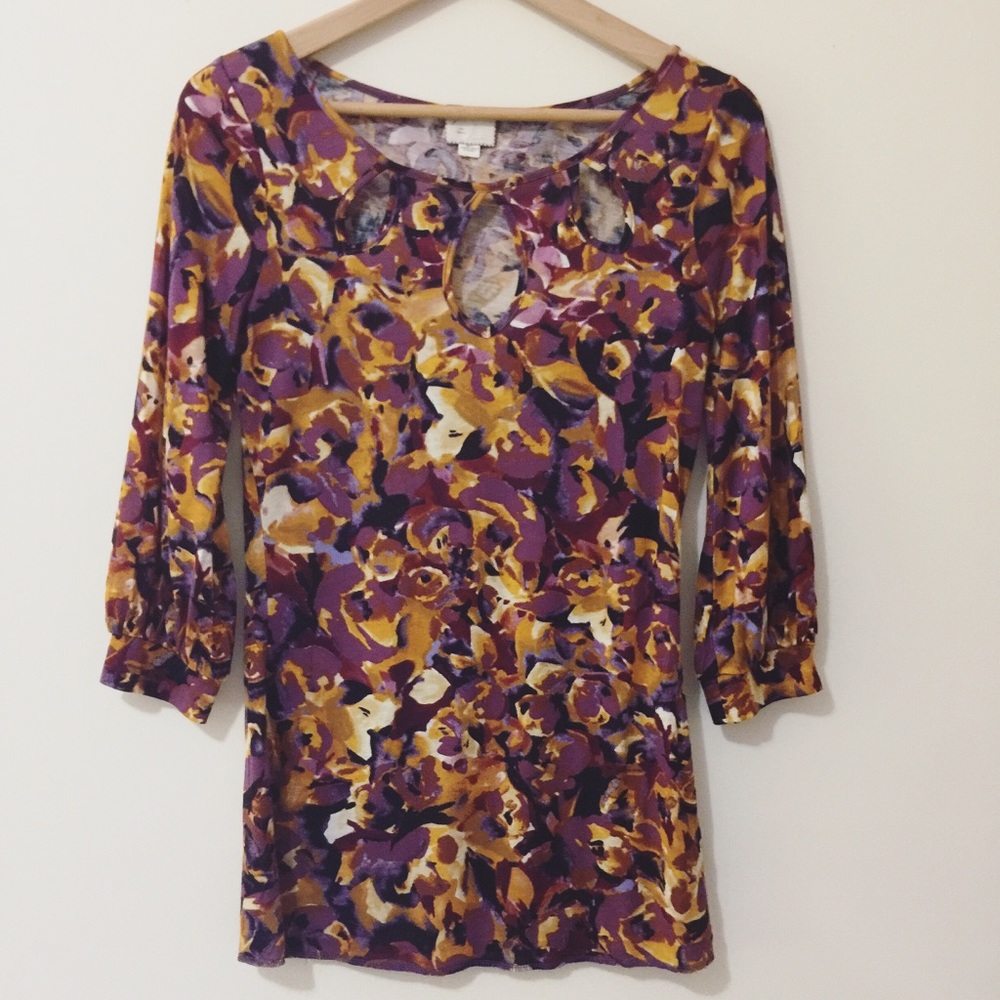 Anthropologie Postmark keyhole blouse